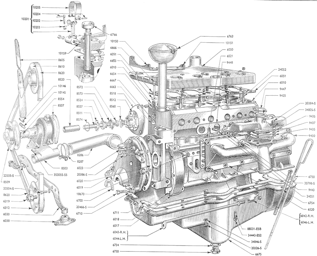 Engine parts list