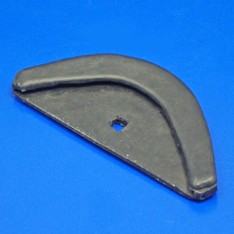 Rubber bonnet corner - Rounded with metal bonded insert