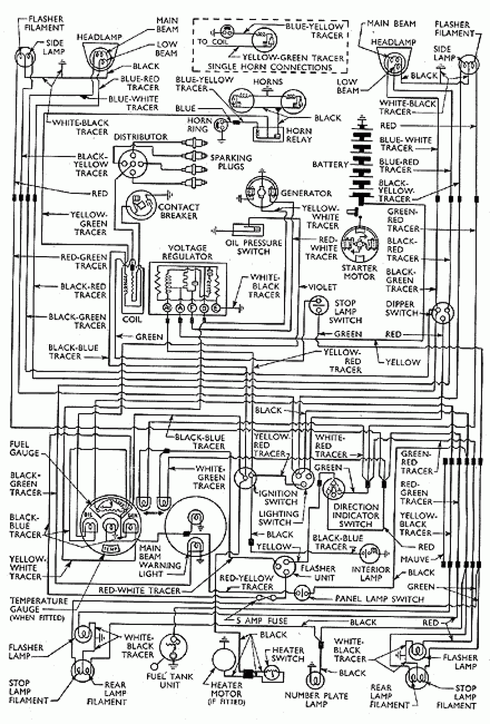 138  Wiring Diagram 100e Anglia  Prefect Deluxe  Escort