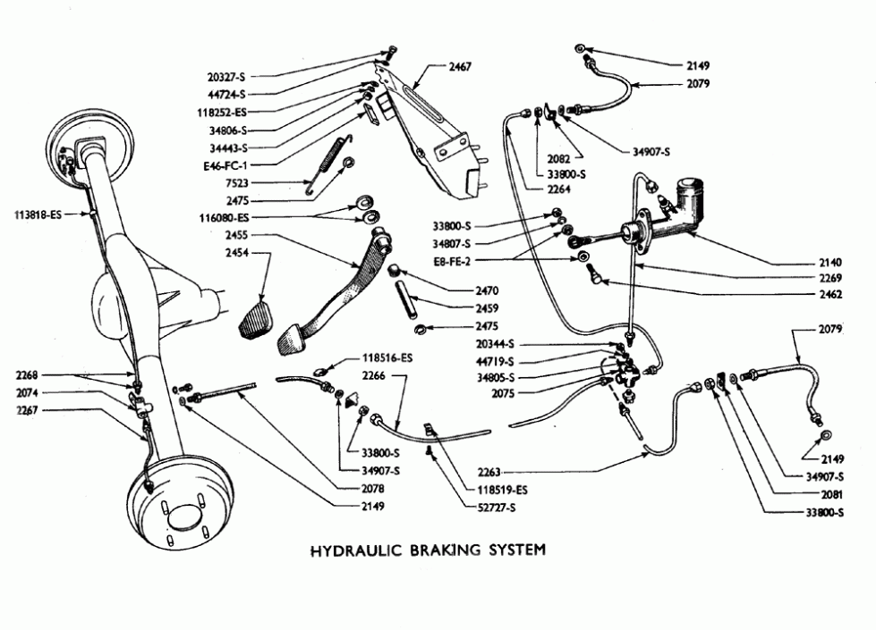 102: 105E hydraulic braking system | Small Ford Spares b tracker trailer wiring diagram 