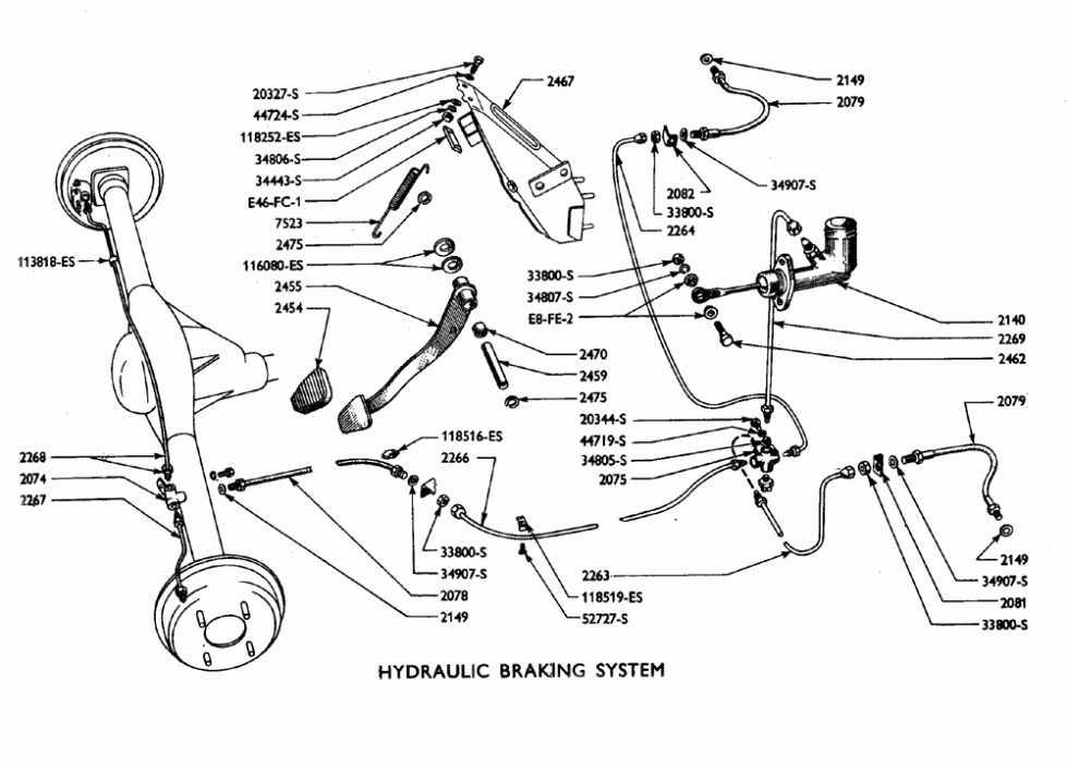 102: 105E hydraulic braking system | Small Ford Spares hyster wiring schematics 