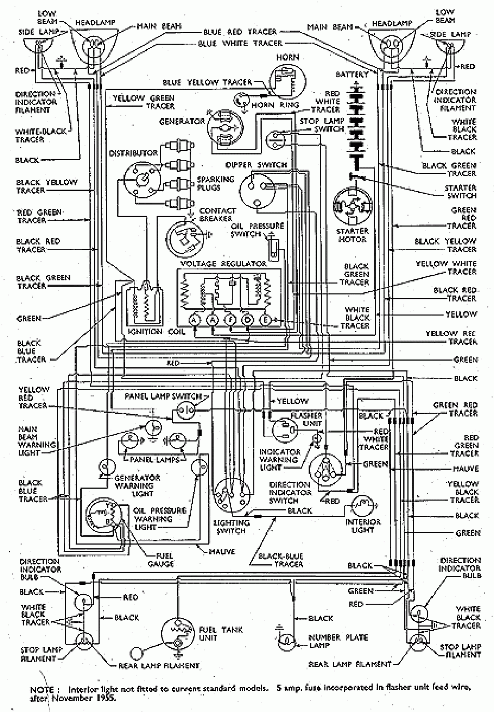 137: wiring diagram 100E Prefect after Febuary 1955 ... 1960 ford wiring diagram 