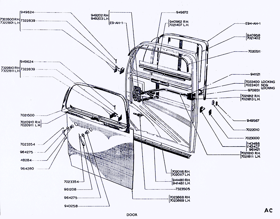 Car Door Parts Names Diagram