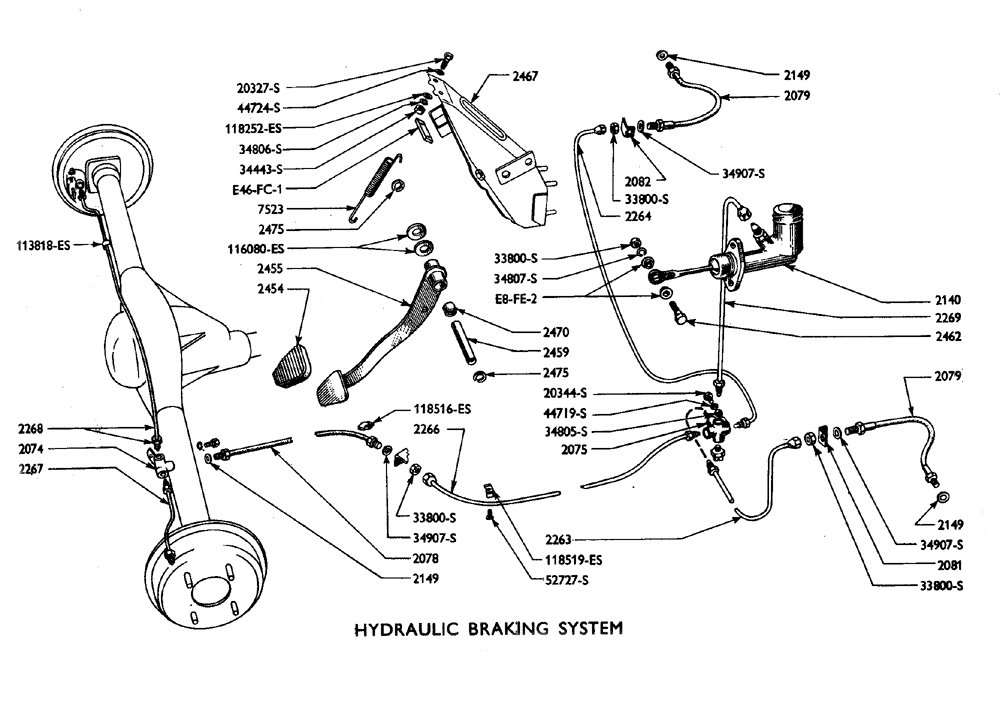 102: 105E hydraulic braking system | Small Ford Spares 1969 ford lincoln wiring diagrams free 