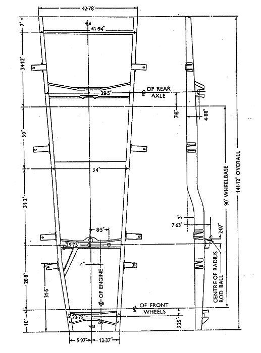 147: chassis frame layout E83W | Small Ford Spares 1936 chevy pickup wiring diagram 