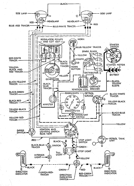 131: wiring diagram Prefect 2 brush CVC system pre 1954 ... 55 chevy bel air wiring harness 