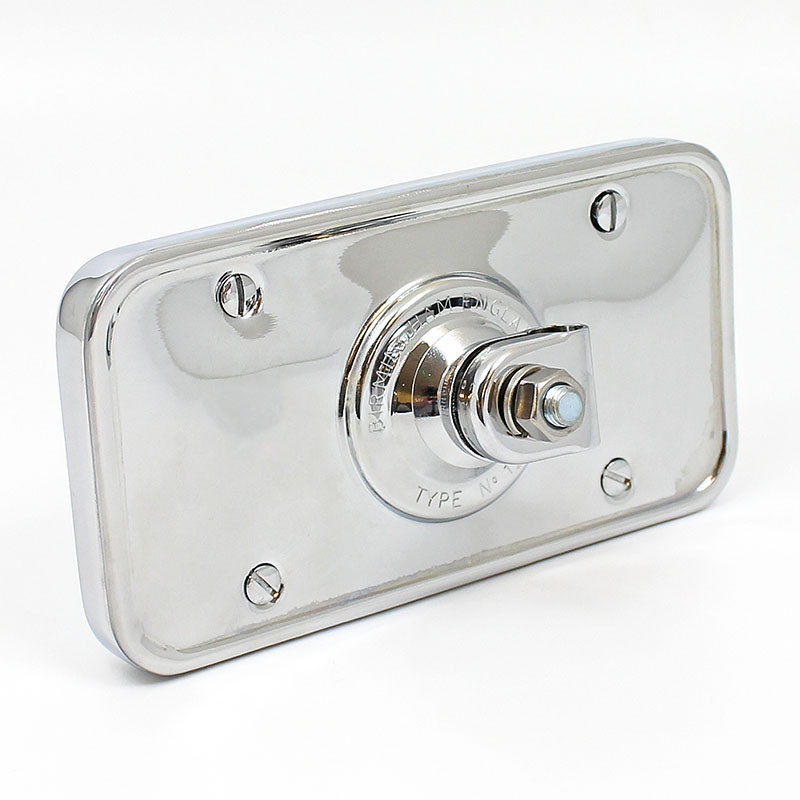 Rectangular rear view mirror - 152mm x 82mm, equivalent to Lucas Type 160 - Chrome plated