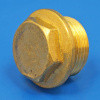 Brass drain plug with collar/flange - 1/8 to 1" BSPP male