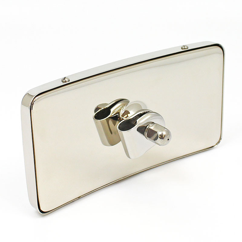 Rectangular rear view mirror - 155mm x 80mm, equivalent to Desmo Type 36 - Nickel plated