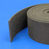 Flat rubber glazing strip