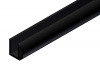 Rubber extrusion - U channel 11mm wide with tail, for 6mm glass