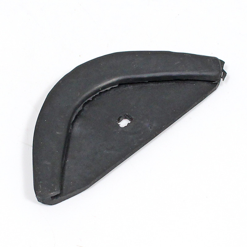 Rubber bonnet corner - Rounded with metal bonded insert