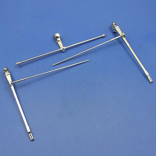 Tandem wiper assembly - Centre drive, pre-war pattern, chrome or nickel finish - Nickel plated