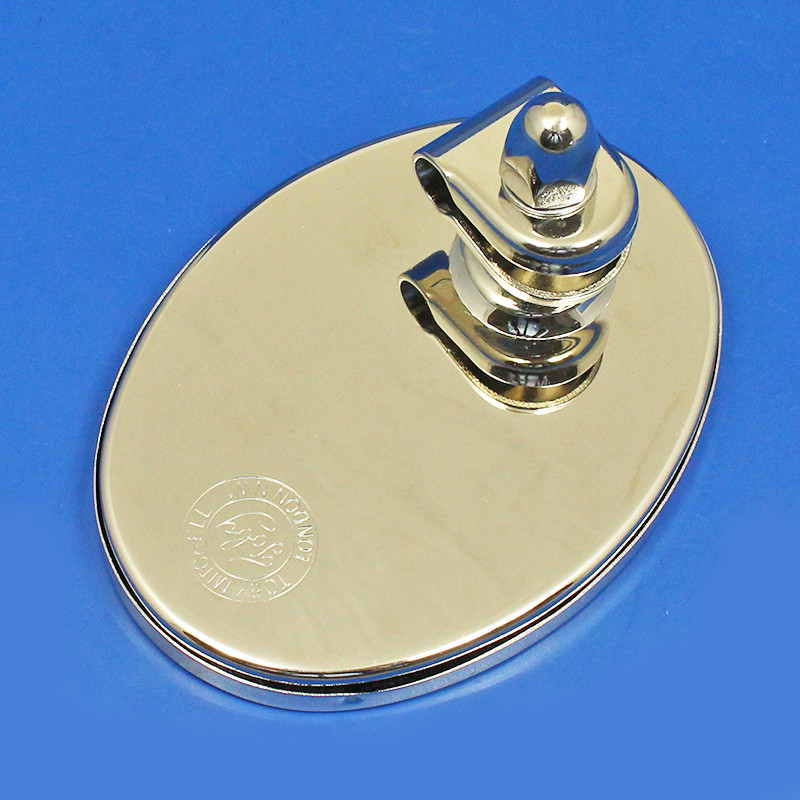 Toby oval rear view mirror - Nickel