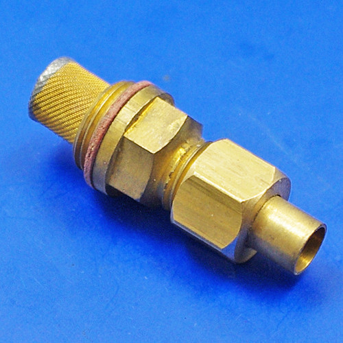 Brass union with filter gauze