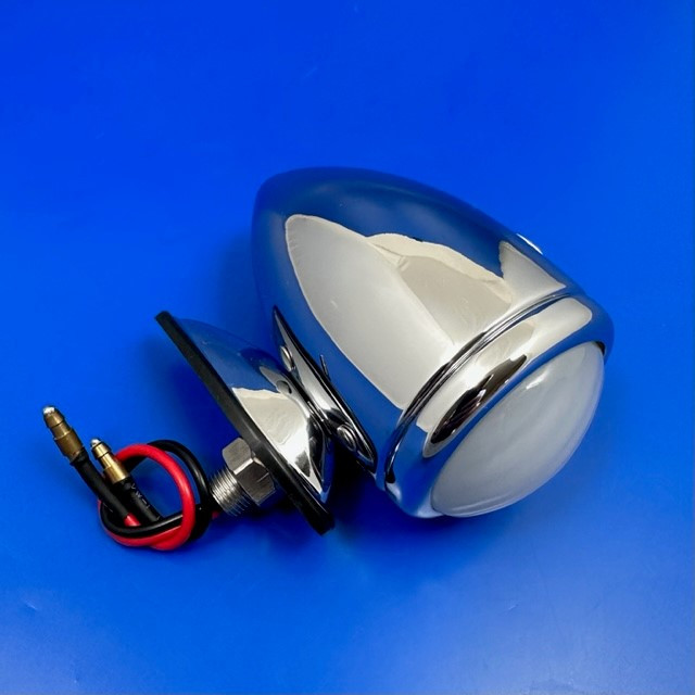 Chrome shop bicycle headlight