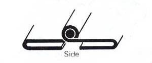 Bonnet hinge - folded type 4ft (1220mm) length - Side hinge only