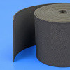 Flat rubber glazing strip