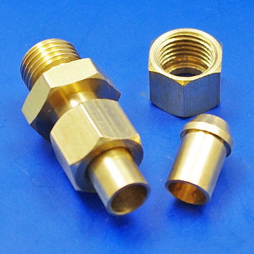 Equal ended union with solder nuts and nipples - 1/4