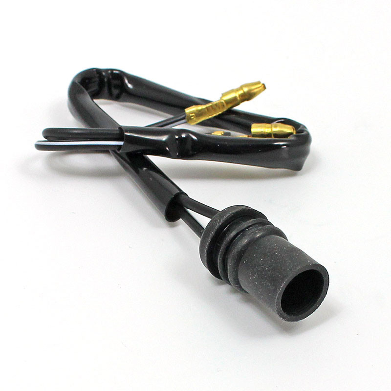 Black rubber tube type T10 WEDGE bulb holder - Wired 'Push-in'