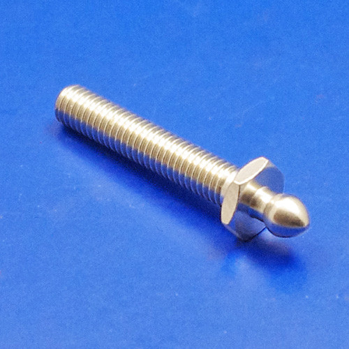 Tenax snap fastener stud - Long 2BA thread without shoulder