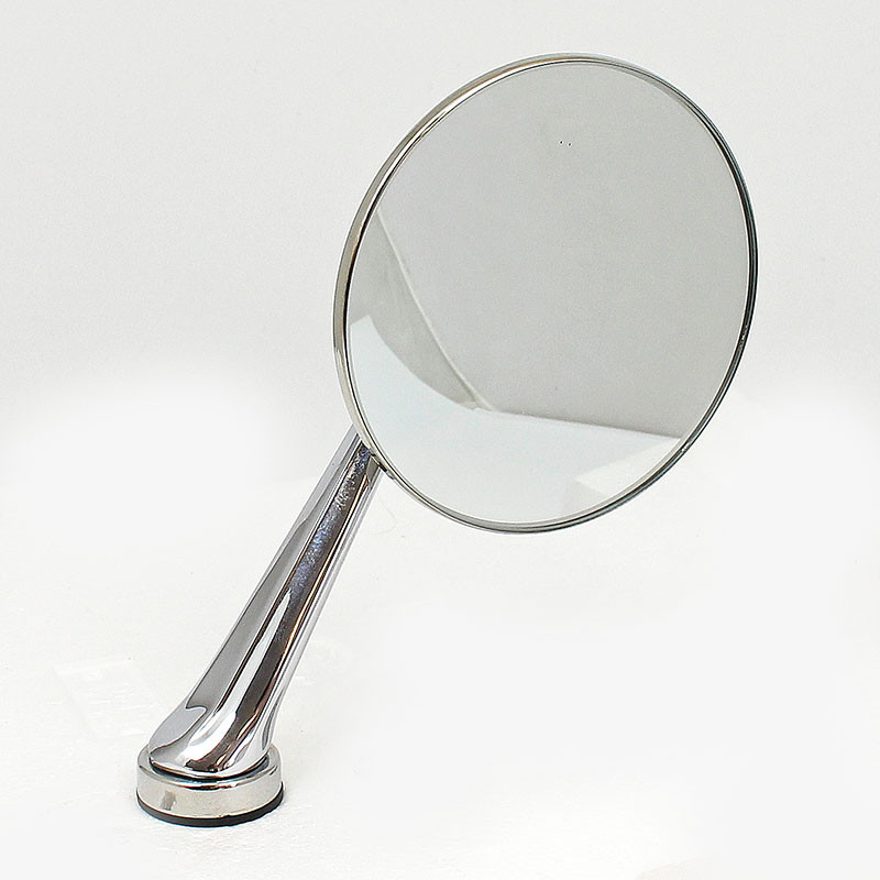 Swing back mirror - 107mm diameter Round head - Round head with STRAIGHT arm and CONVEX glass