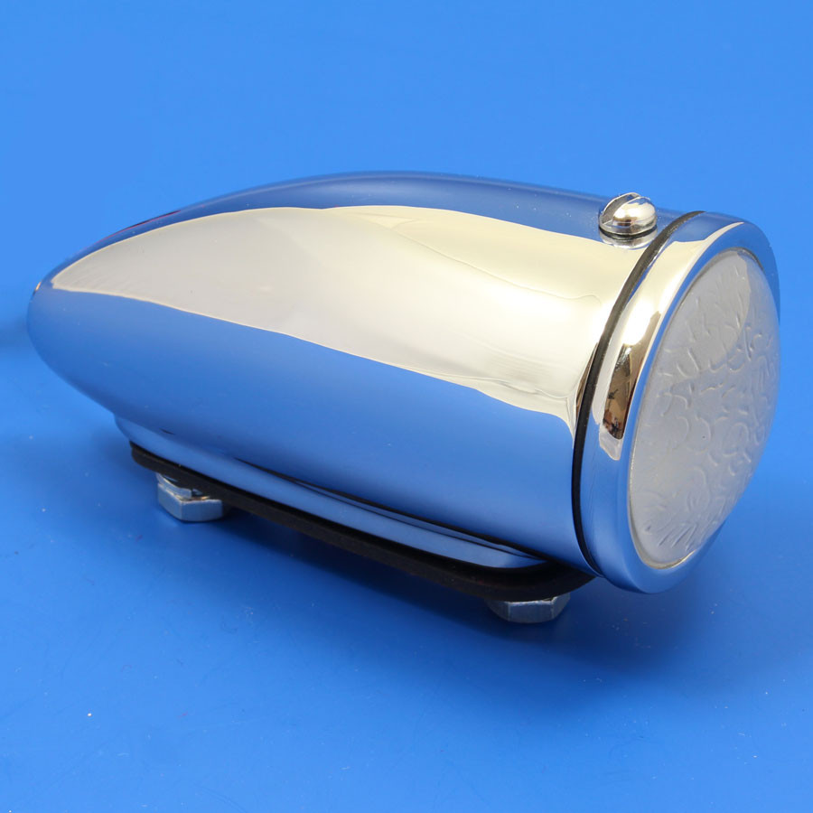 Side lamp - 1130 type plain body with glass lens and chrome rim