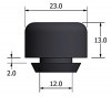 Rubber buffer and stop - 24mm dia x 13mm high top section