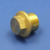 Brass drain plug with collar/flange - 1/8 to 1" BSPP male