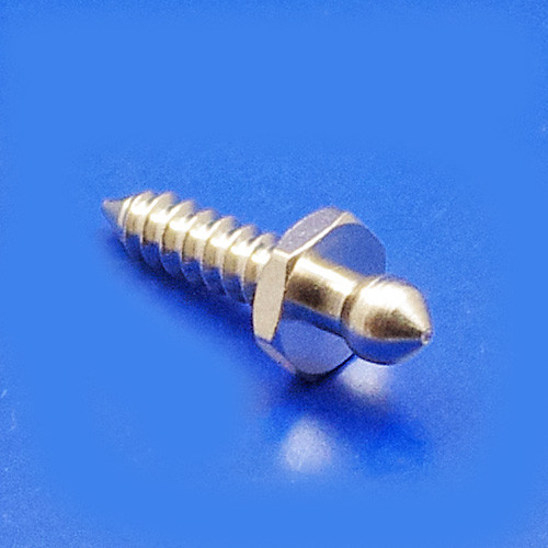 Tenax snap fastener stud - Long wood screw thread without shoulder