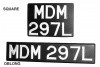 White plastic digit number plate - 1963 to 1973 style (supply to 1st Jan 1980)