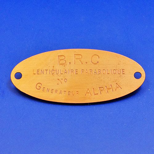 BRC lamp plaque