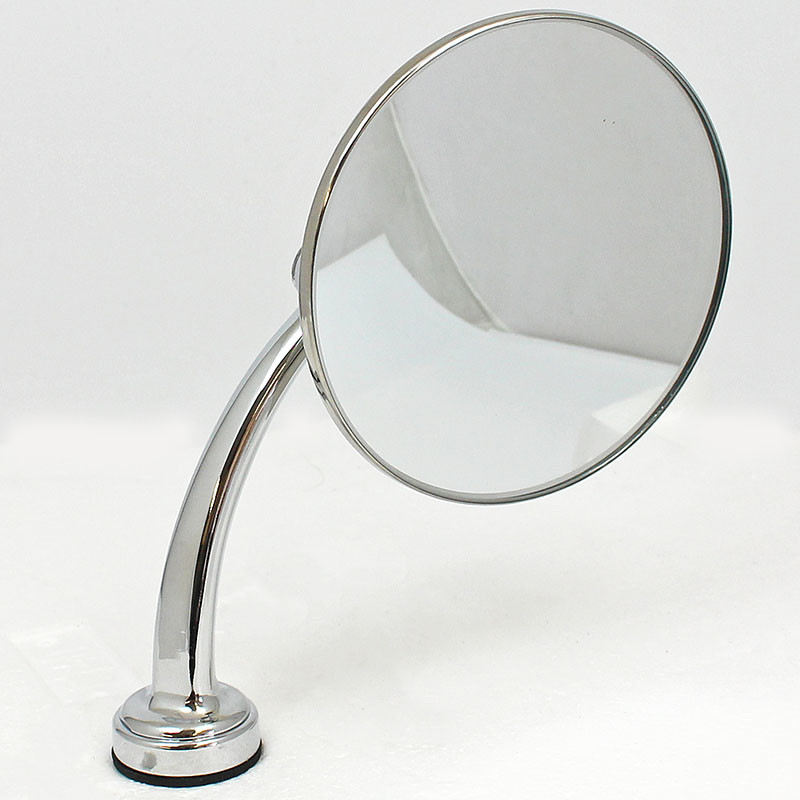 Swing back mirror - 107mm diameter Round head - Round head with CURVED arm and CONVEX glass