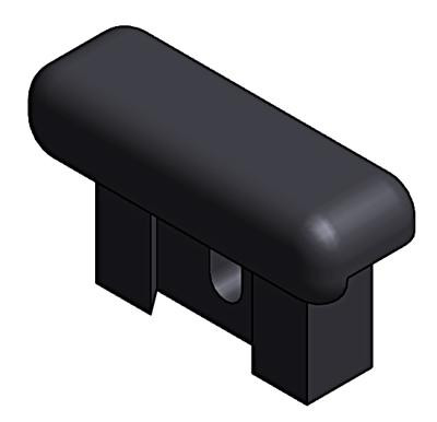 Door buffer rubber - 38mm x 23mm x 14mm thick