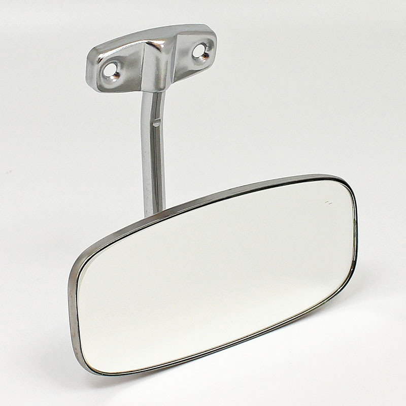 Classic Interior rear view mirror  -Stainless steel, swan neck