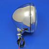 7" Polished stainless steel headlamps (PAIR) - WITH side lights, equivalent to S700