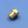 Brass drain plug with collar/flange - 1/8 to 1" BSPP male