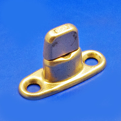 Turnbutton fastener - Double height, brass