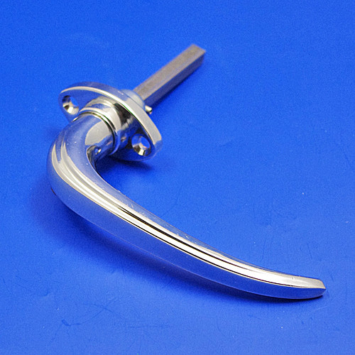 Exterior door handle - Curved, post-war - 38mm escutcheon, non locking