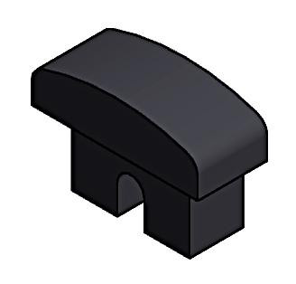 Door buffer rubber - 32mm x 23mm x 14mm thick