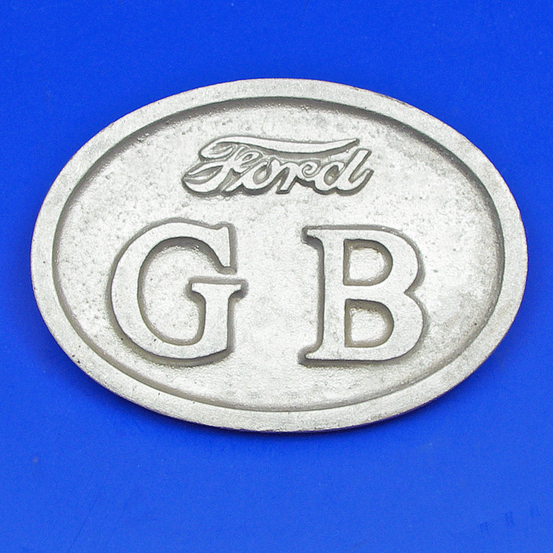 Cast GB plate with Ford script