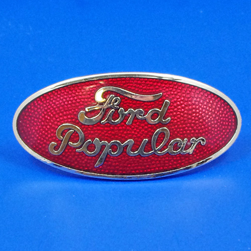 Ford Popular badge red