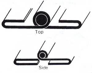 Bonnet hinge - folded type 5ft (1525mm) length - SET of three hinges - Top and two sides