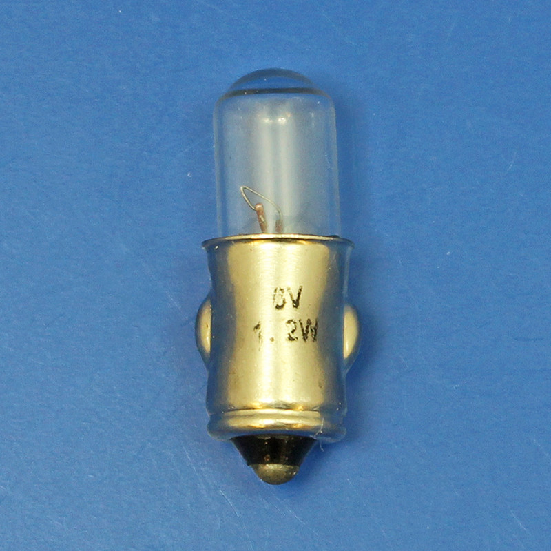 6 volt BA7S 'peanut' single contact 1.2 watt auto bulb