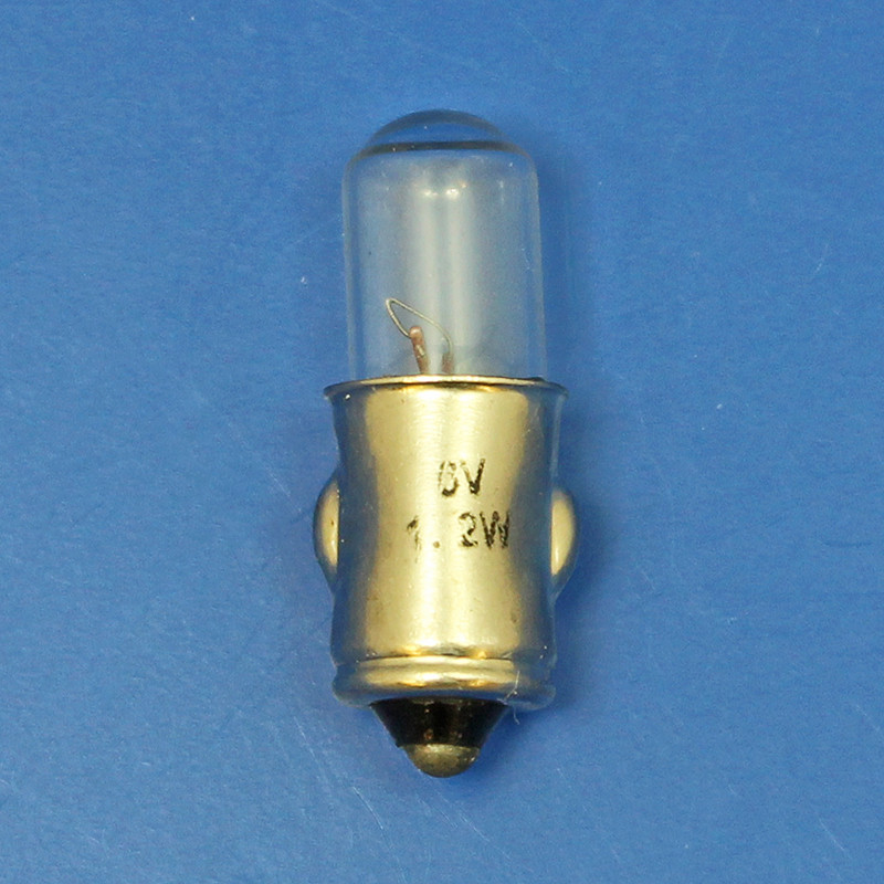 6 volt BA7S 'peanut' single contact 1.2 watt auto bulb