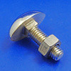 Oval head bumper bolt - 35mm x 22mm, 3/8" BSW