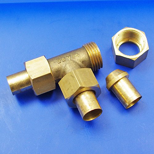 Solder nut type tee piece - 1/2