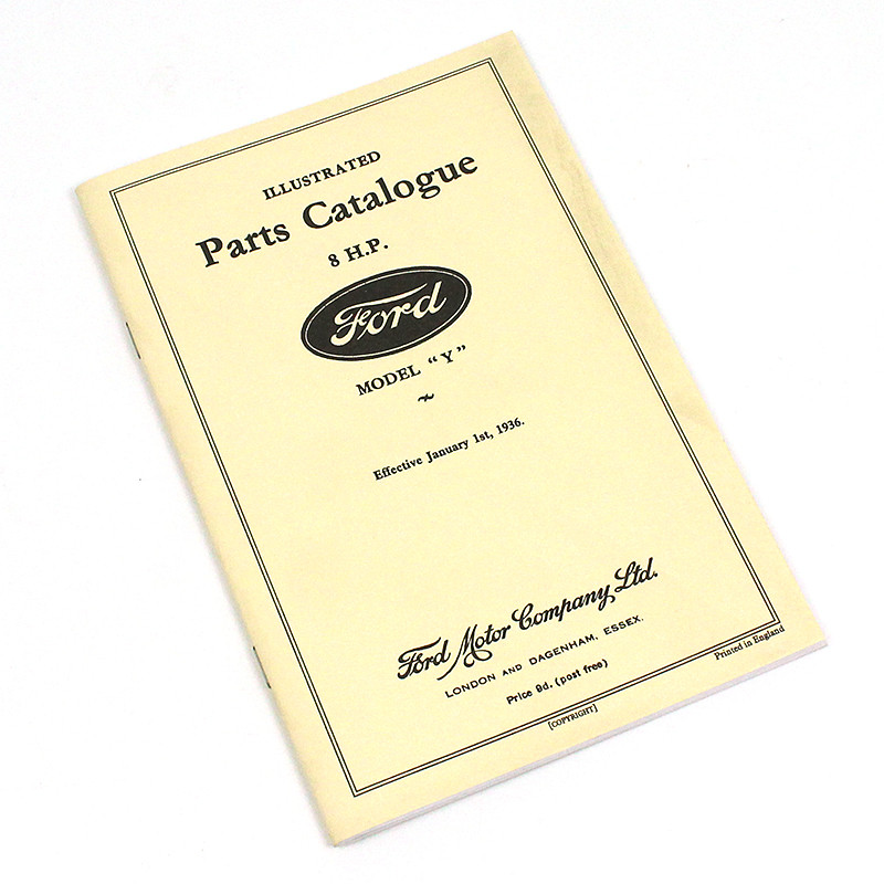 Illustrated Ford parts catalogue for 8hp, model Y