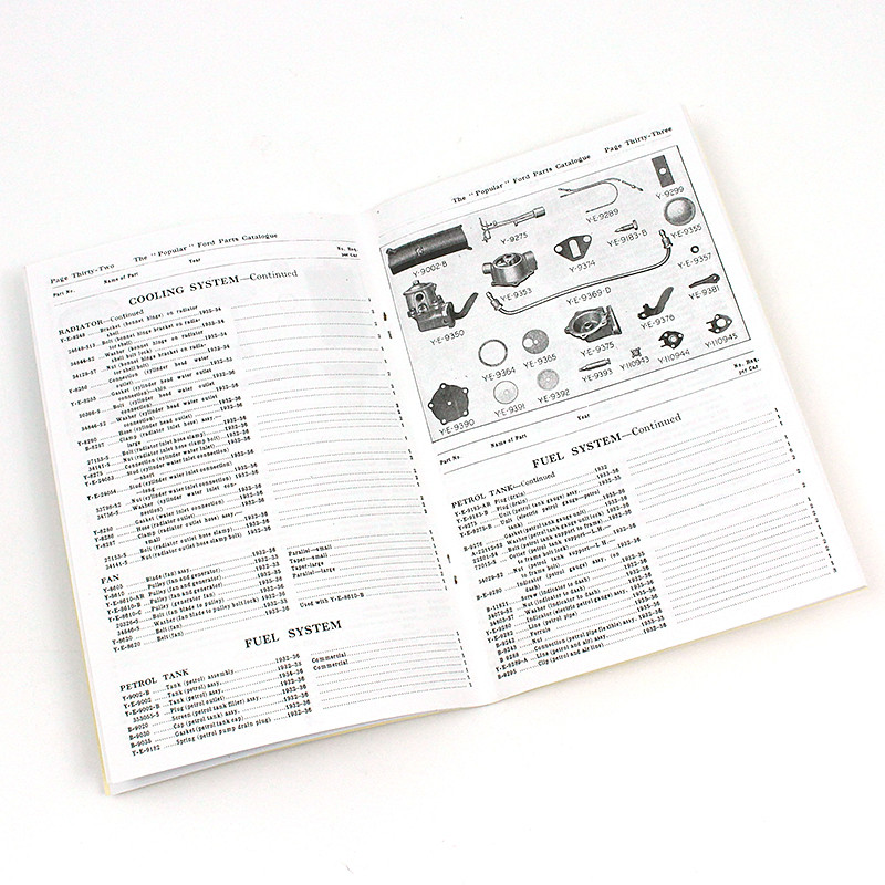 Illustrated Ford parts catalogue for 8hp, model Y