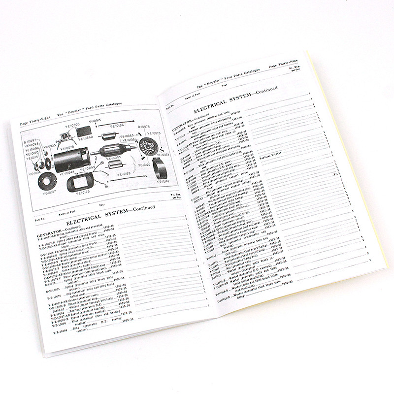 Illustrated Ford parts catalogue for 8hp, model Y